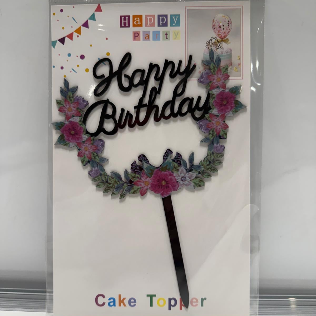 Floral Theme Cake Topper