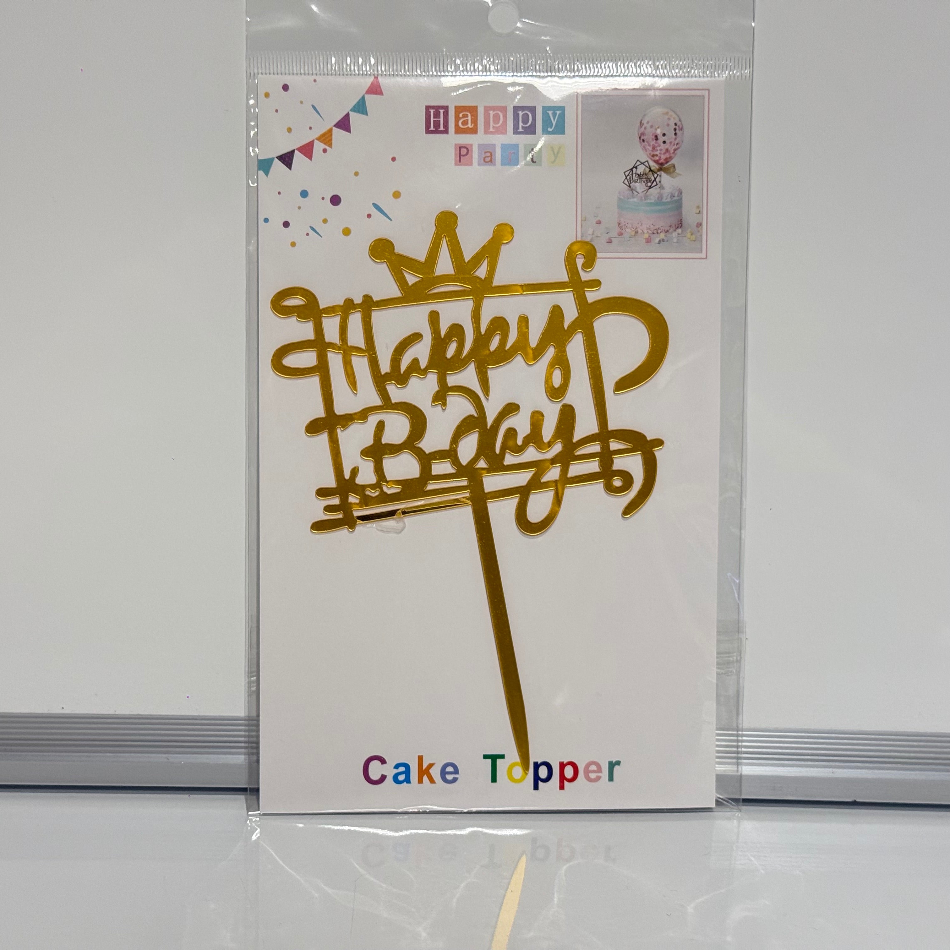 Happy Birthday Design Cake Topper