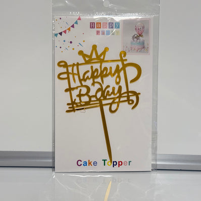 Happy Birthday Design Cake Topper