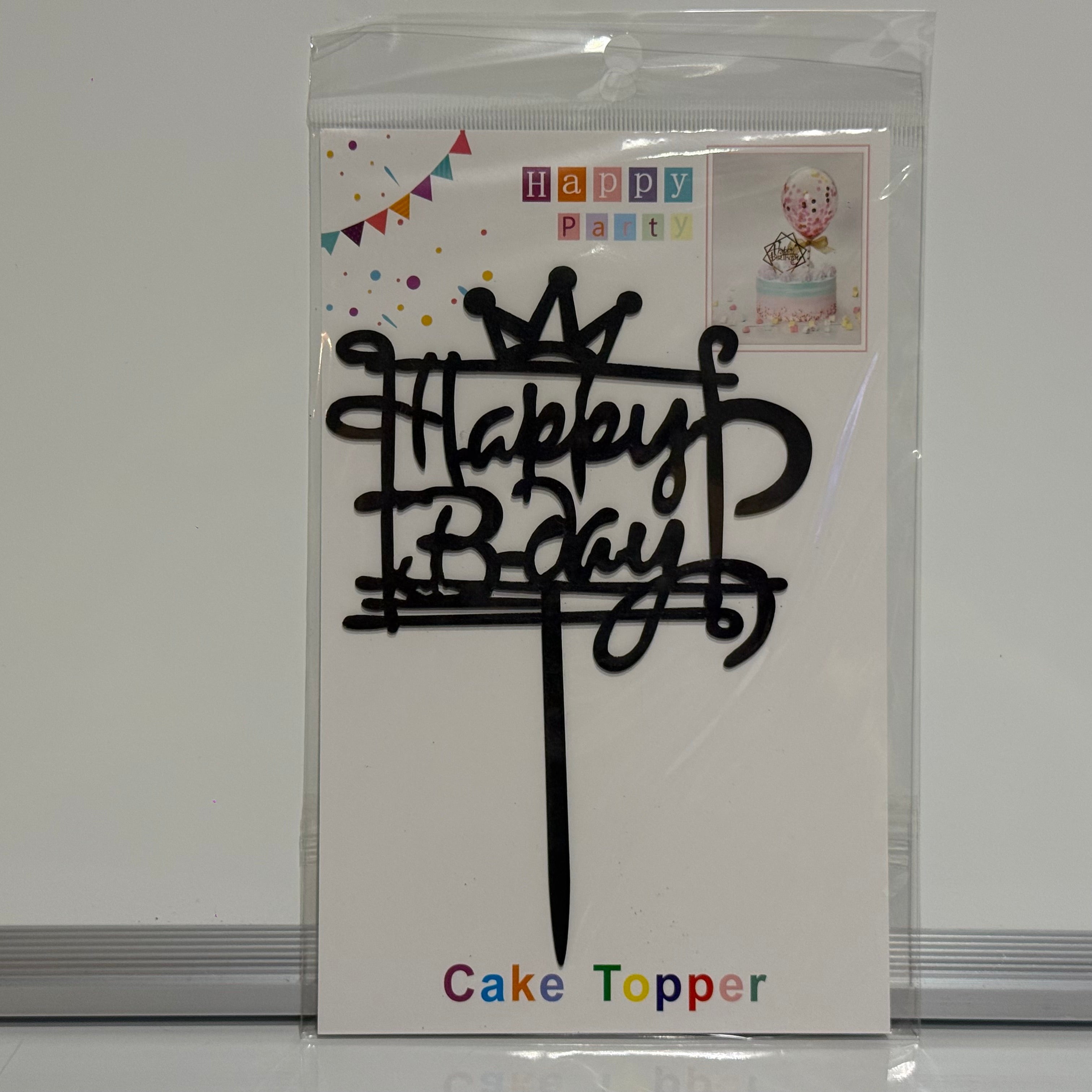 Happy Birthday Design Cake Topper