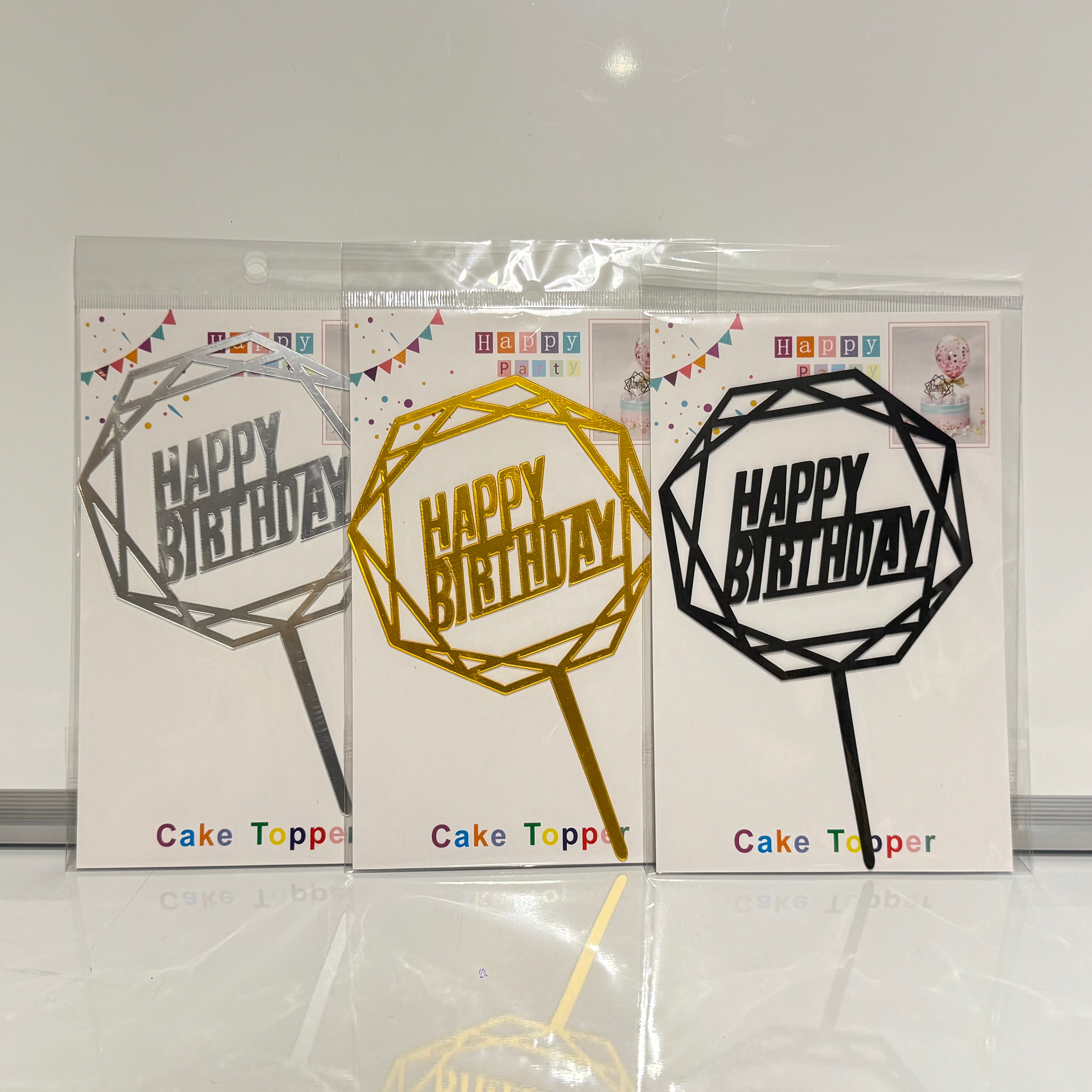 Happy Birthday Design Cake Topper