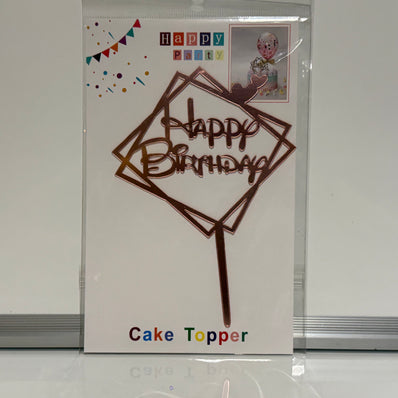 Happy Birthday Design Cake Topper