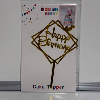 Happy Birthday Design Cake Topper