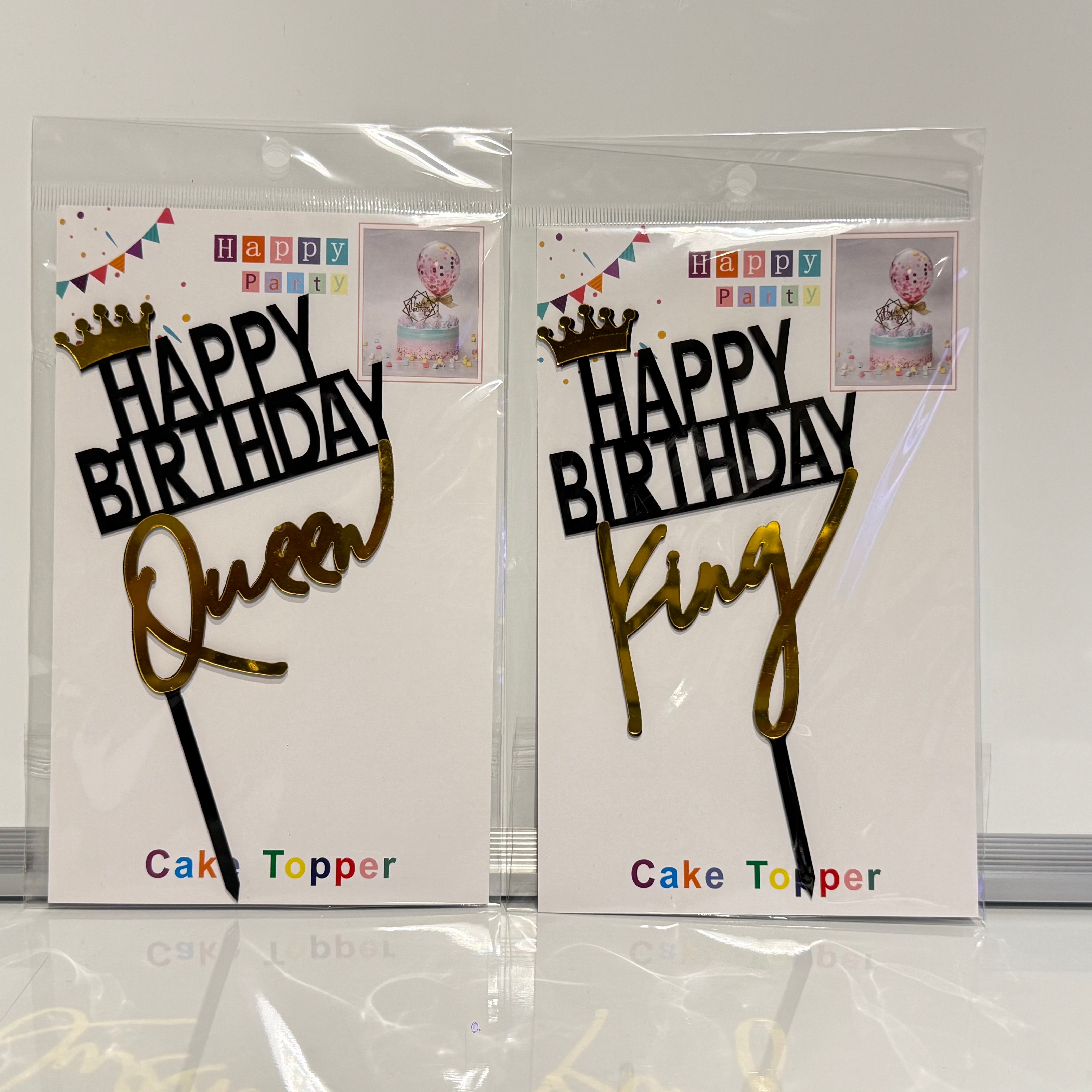 Birthday King, Queen, Prince & Princess Cake Topper