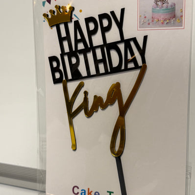 Birthday King, Queen, Prince & Princess Cake Topper