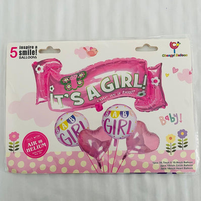 It's A Boy / It's A Girl 5pcs Balloon Set
