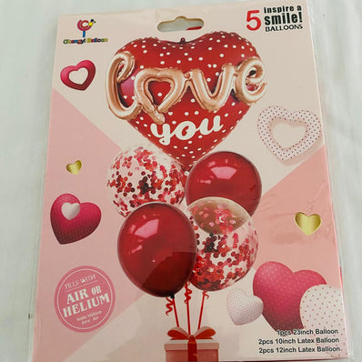 Love You 5pcs Balloon Set