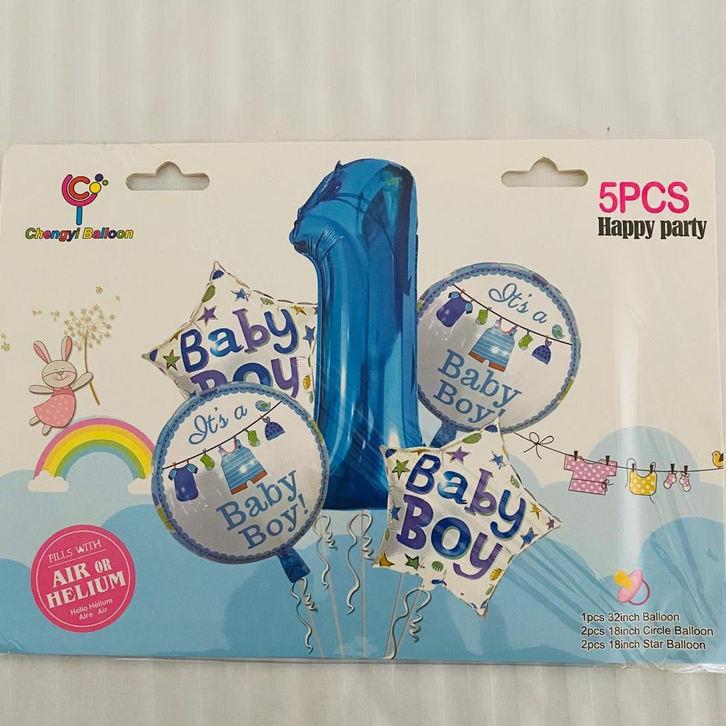 Number 1 It's A Boy/ Girl Balloon Set