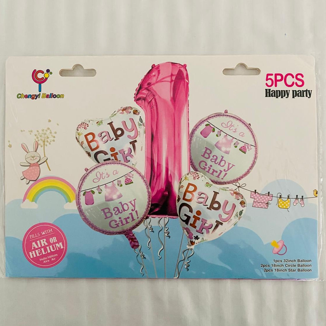 Number 1 It's A Boy/ Girl Balloon Set
