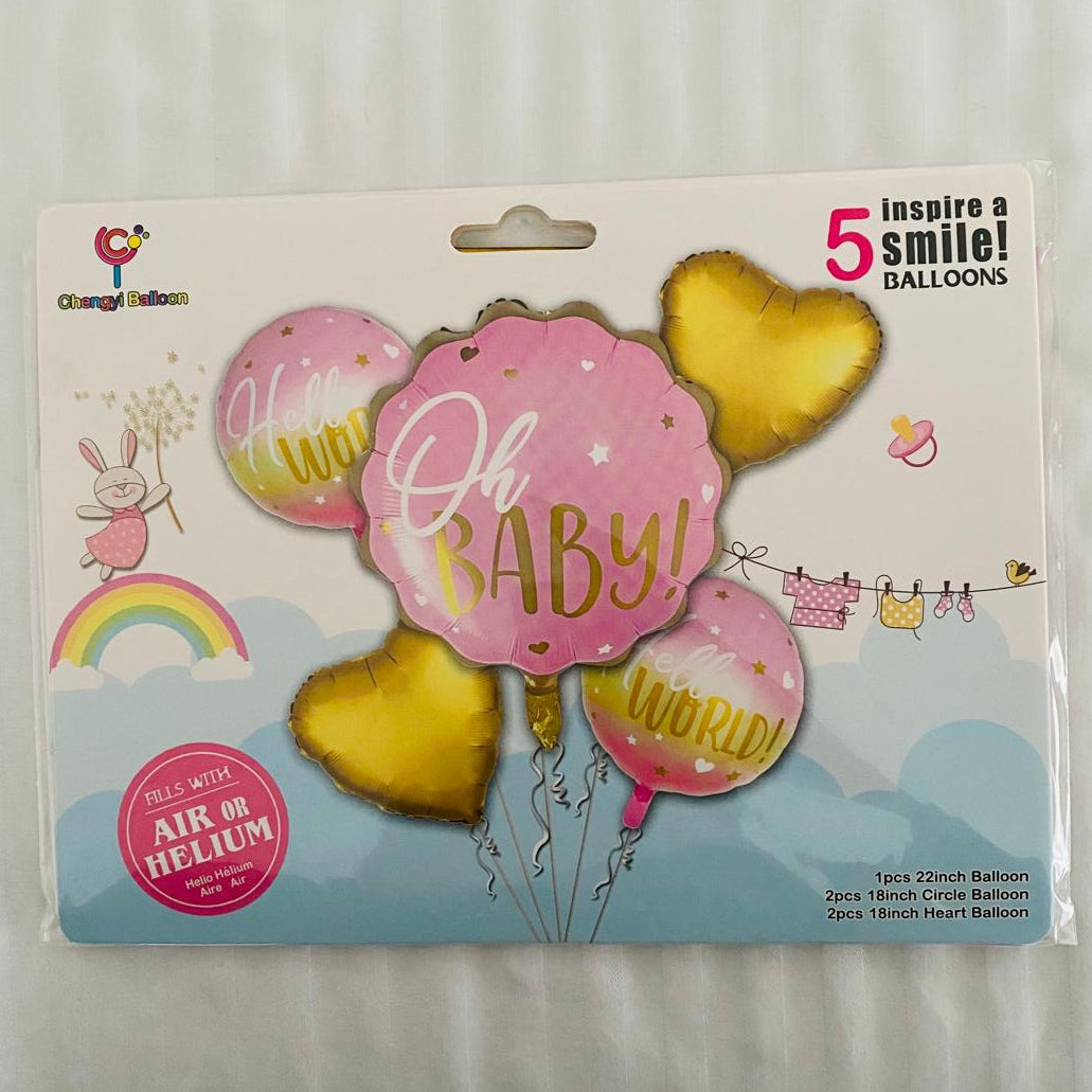 Oh Baby Blue/ Pink Balloon Set