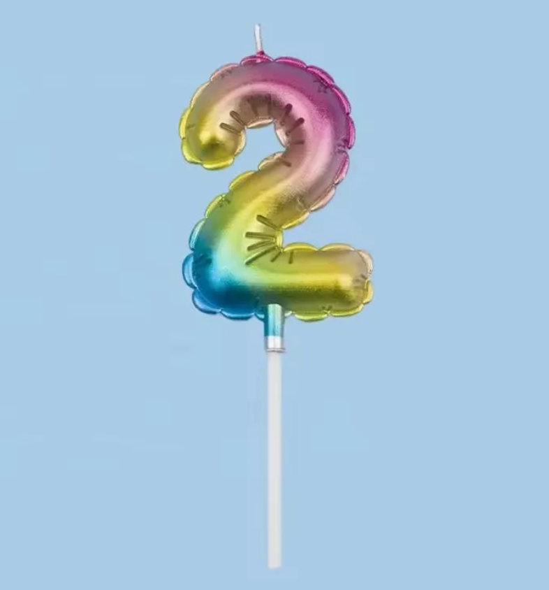 Helium Balloon Numbered Candles