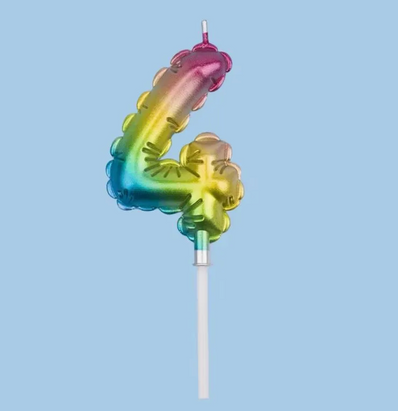 Helium Balloon Numbered Candles