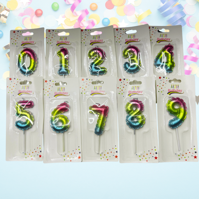 Helium Balloon Numbered Candles