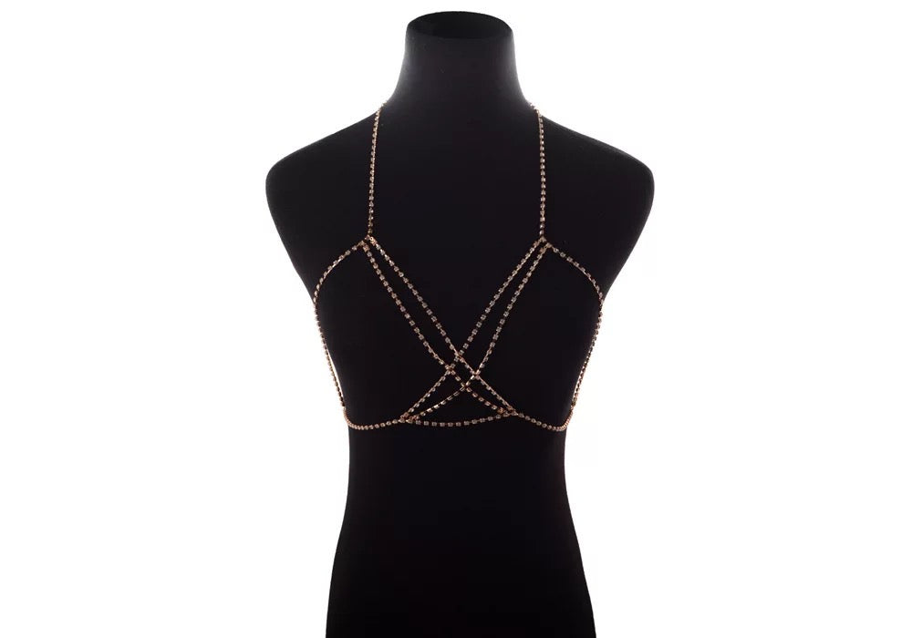 Chest Harness Rhinestone Body Chain
