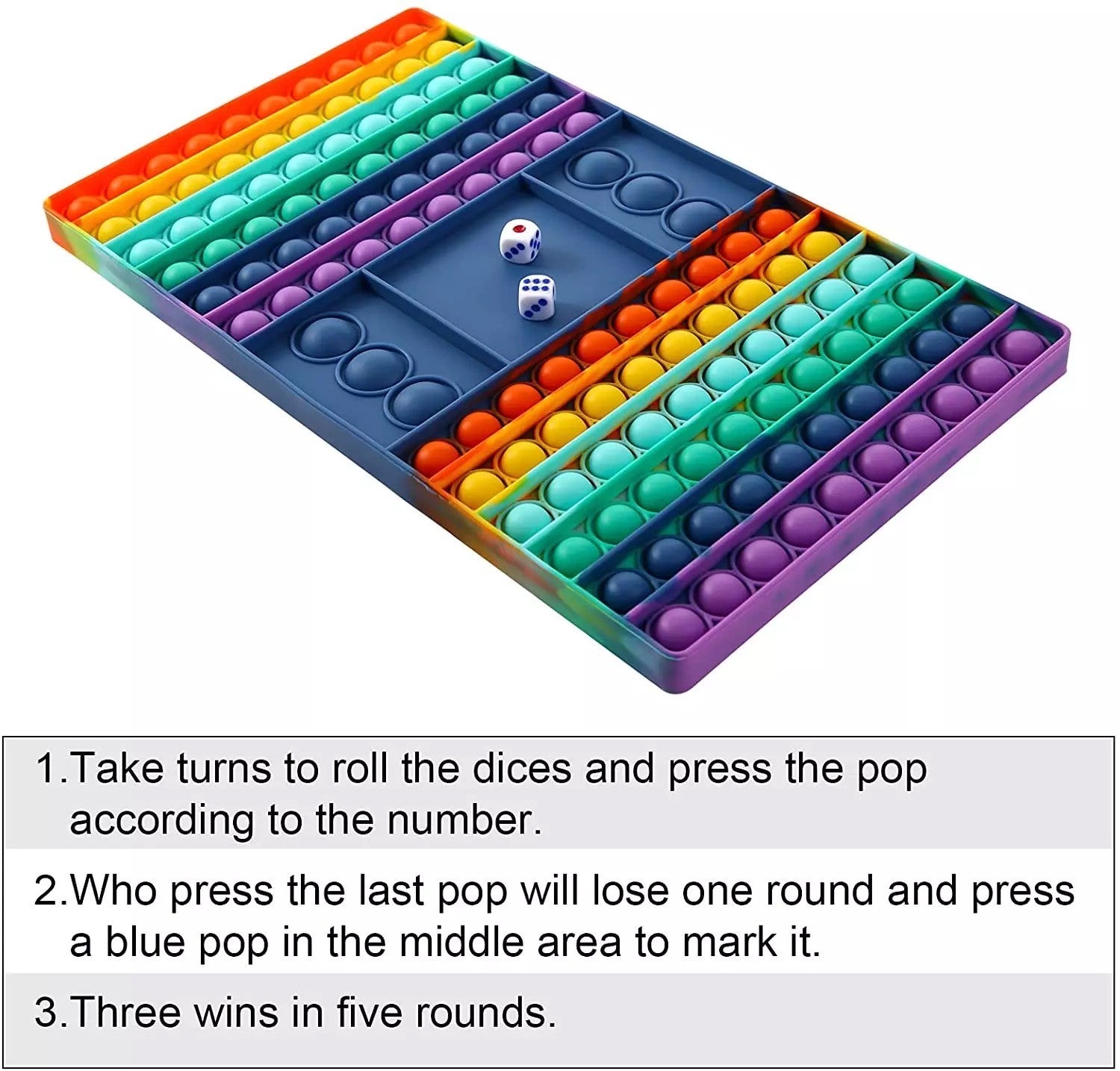 Pop Game Dice Fidget Toy Chest Board