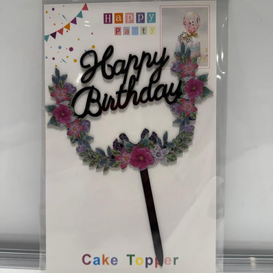 Floral Theme Cake Topper