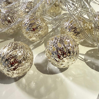 Big Morrocan Gold & Silver String Light