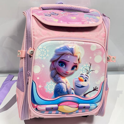 3D Pink Frozen School Backpack