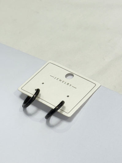 Plain Black Men Earrings