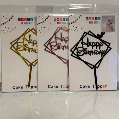 Happy Birthday Design Cake Topper