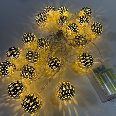 Big Morrocan Gold & Silver String Light