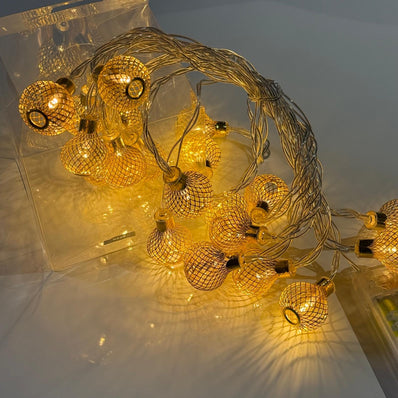 Metal Mesh Gold & Silver String Light