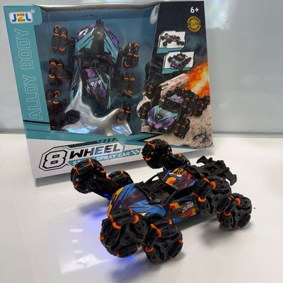 8-Wheel Alloy Stunt Spray Car