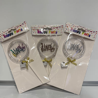 Lights Birthday Cake Topper