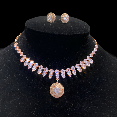 Round Crystal Jewellery Set