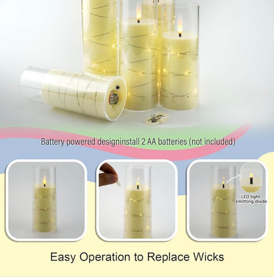 Small 5pcs LED Candle