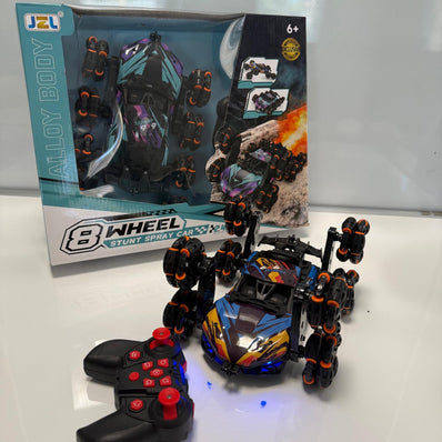 8-Wheel Alloy Stunt Spray Car