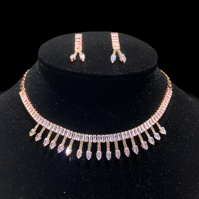 Rose Gold Droplets Jewellery Set
