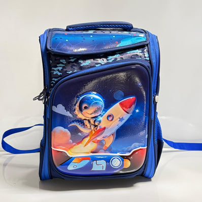 3D Shark-Rocket Kids School Backpack