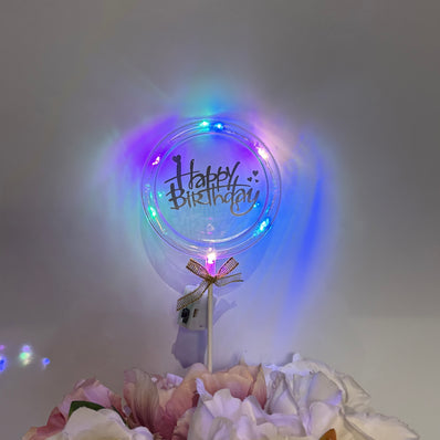 Lights Birthday Cake Topper