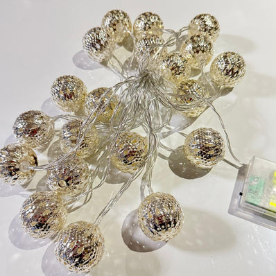 Big Morrocan Gold & Silver String Light