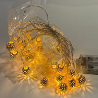 Small Gold & Silver Morrocan String Lights