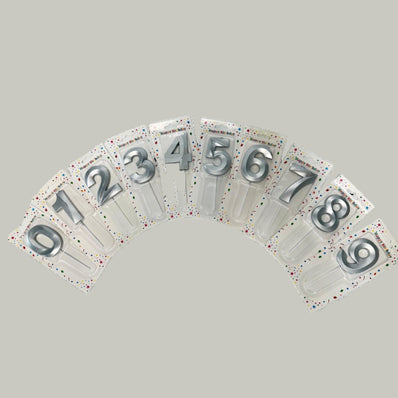 Gold & Silver Numbered Candles