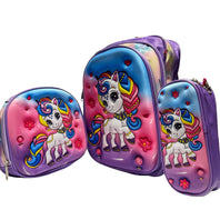 3pcs Princess / Unicorn School Backpack