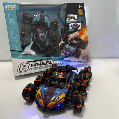 8-Wheel Alloy Stunt Spray Car