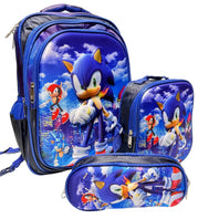3pcs Labubu / Sonic School Backpack