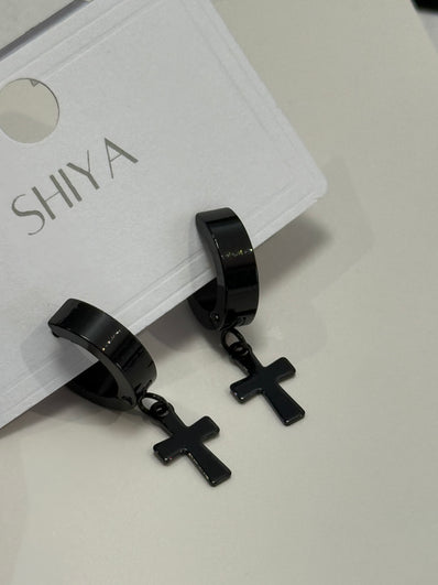 Small Cross Men Earring