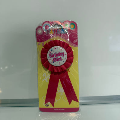 Birthday Girl & Boy Ribbon Badges