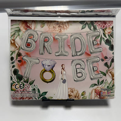 Rose Gold / Silver Bride To Be Balloon Set