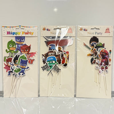 PJ Mask, Cars & Paw Patrol Cake Toppers