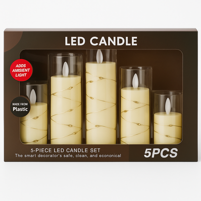 Small 5pcs LED Candle