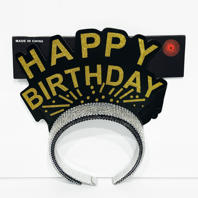 Gold / Silver Happy Birthday Headband