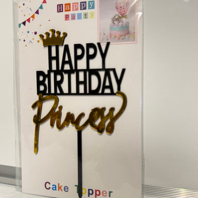 Birthday King, Queen, Prince & Princess Cake Topper