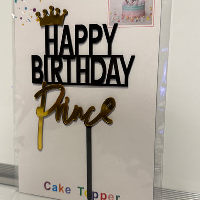 Birthday King, Queen, Prince & Princess Cake Topper