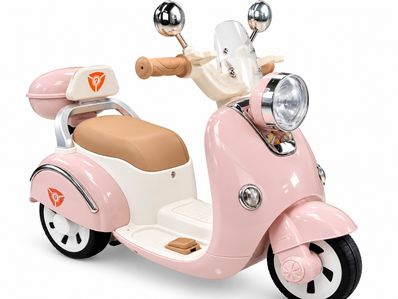 Retro-Style Kids Motorbike Ride-On