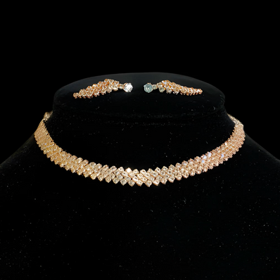 Rhinestone Shimmer Jewellery set